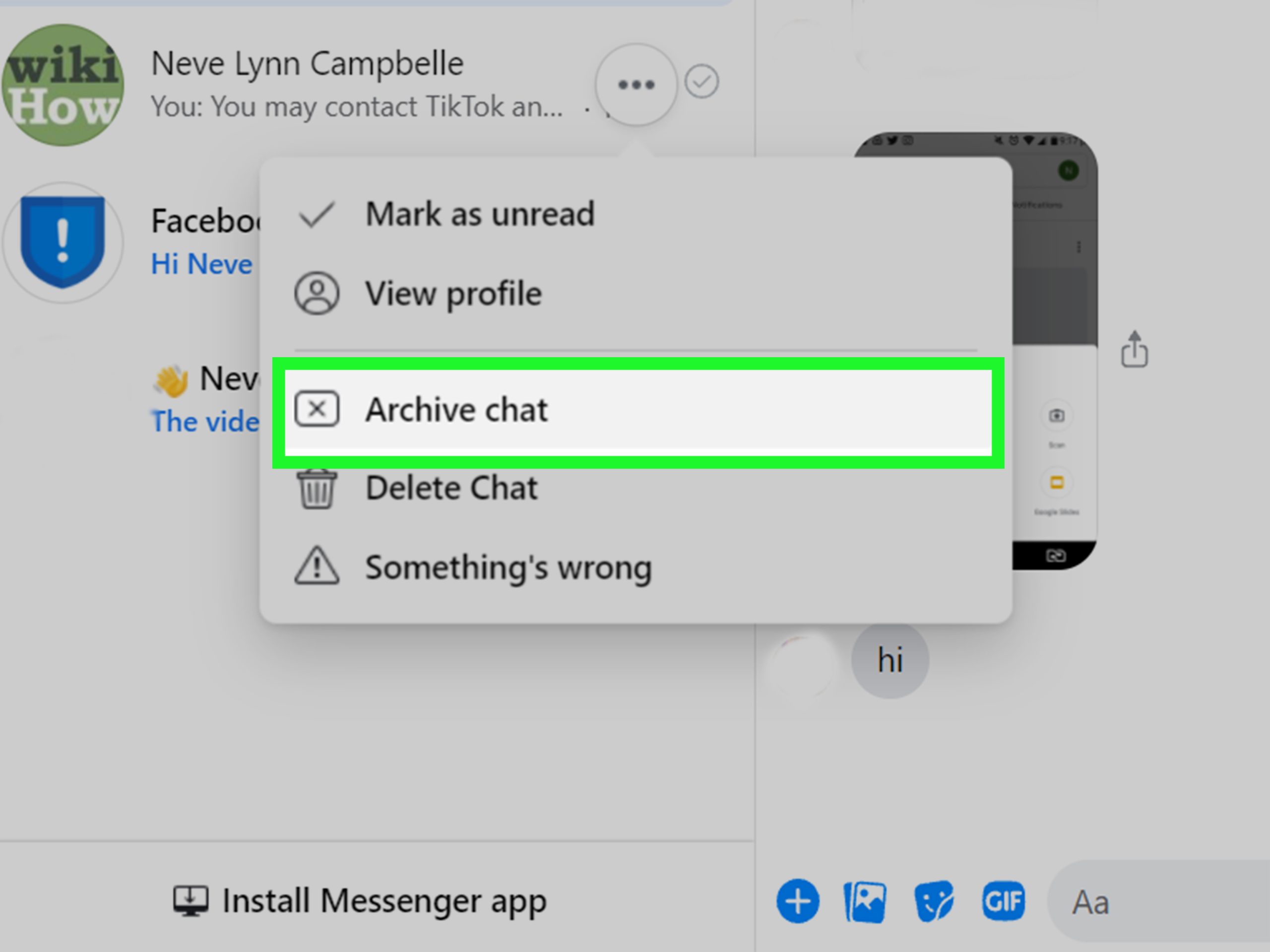 melihat arsip facebook