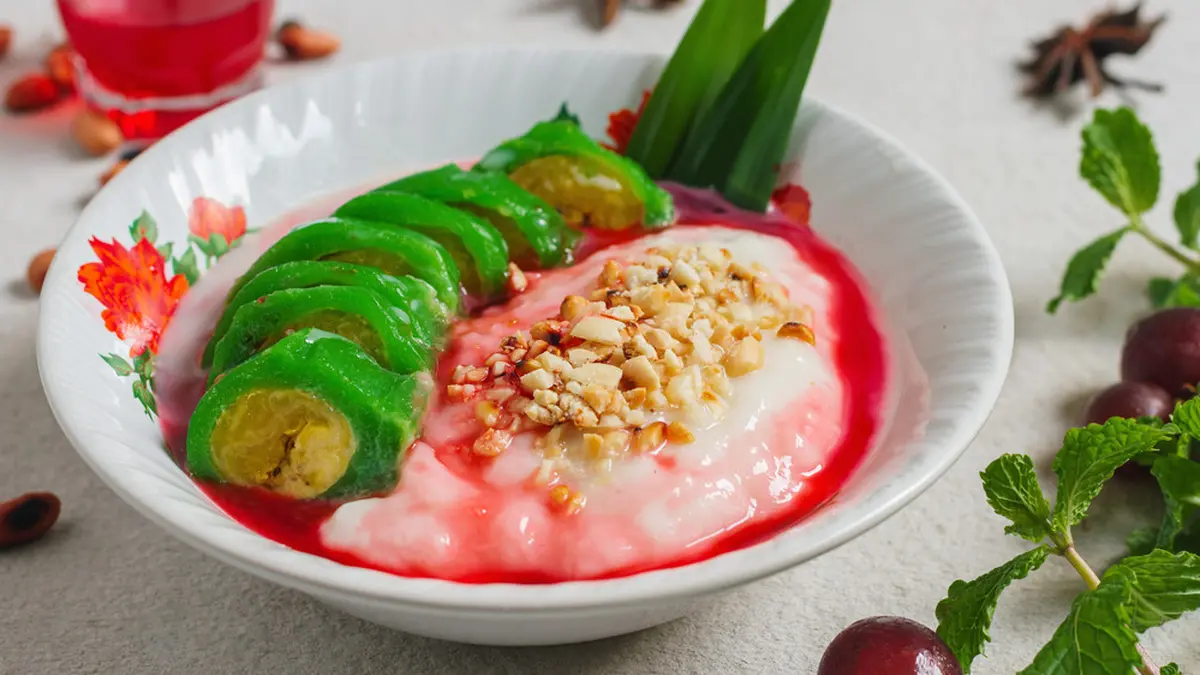 Es pisang ijo 