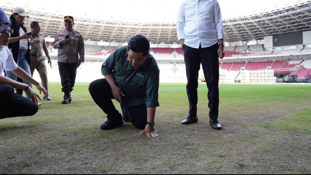rumput rusak GBK