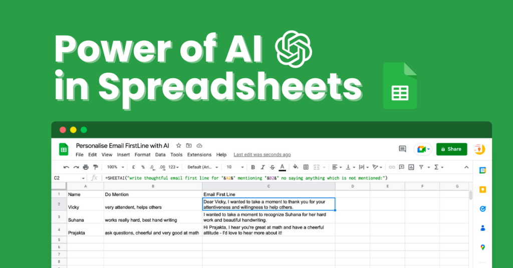 AI di Google Sheet