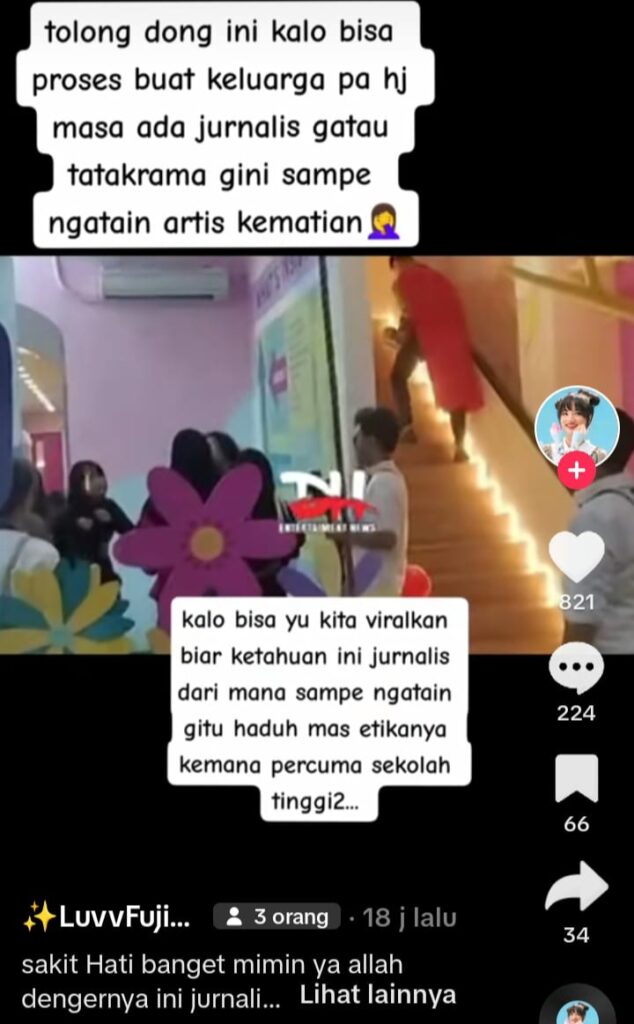 fujianti disebut wartawan artis kematian