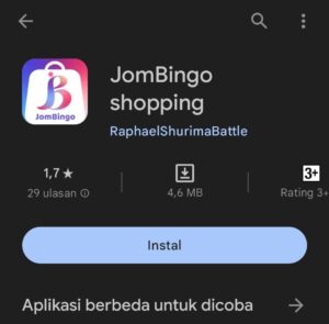 penipuan aplikasi Jombingo 
