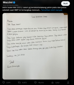 surat permohonan yatim piatu