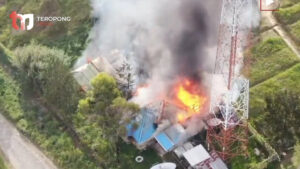 Insiden Terbakarnya Rumah dan Tower Telekomunikasi oleh KKB di Kabupaten Puncak-16-08-2023