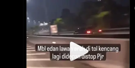 mobil lawan arah di tol