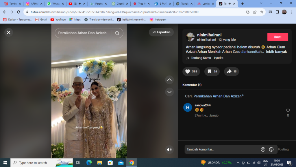 Arhan Pratama Menikah di Jepang