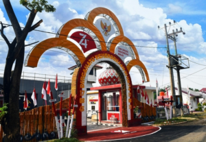 desain gapura 17 agustus