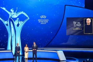 Pep Guardiola Pelatih Terbaik UEFA