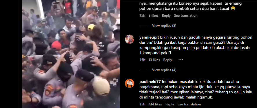 kakek diamuk massa
