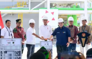 presiden jokowi resmikan pabrik amonium nitrat