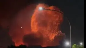 gudang senjata terbakar