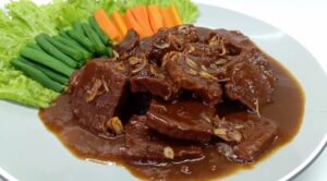 menu asli munggahan bistik daging sapi