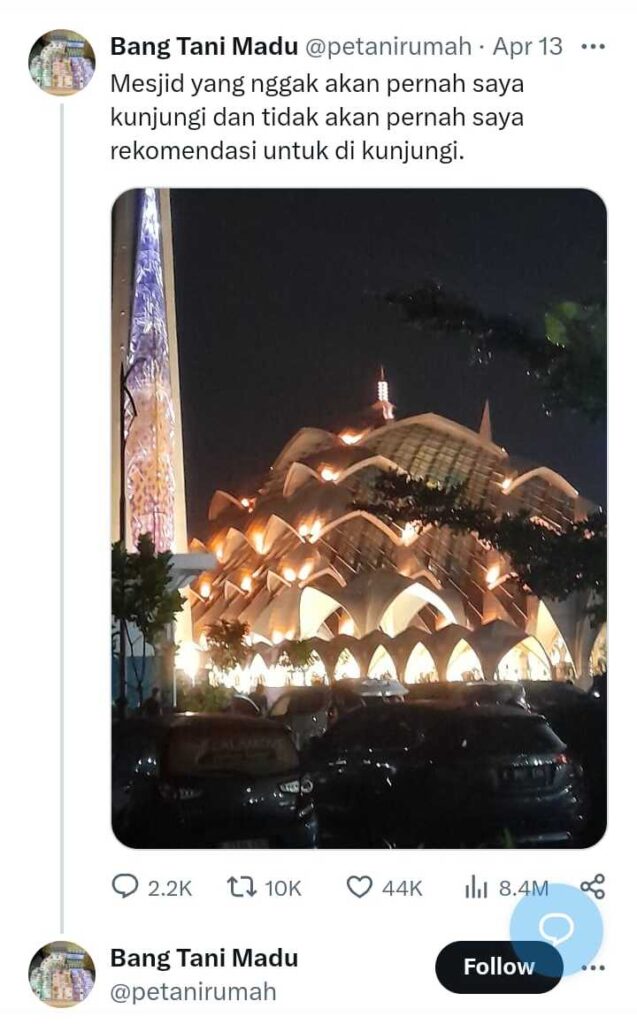 Masjid Al Jabbar pungli