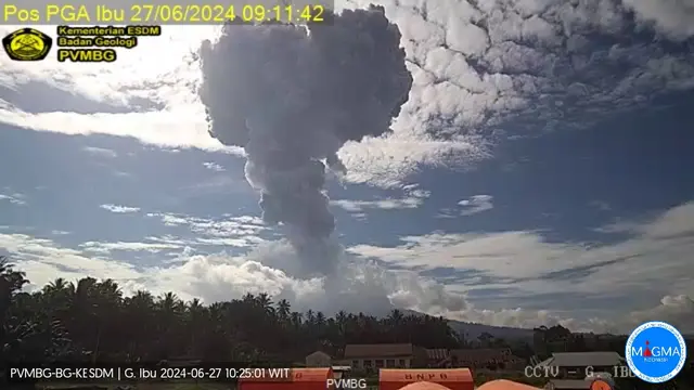 Gunung Ibu Erupsi Dahsyat