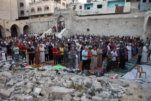 warga gaza rayakan idul adha