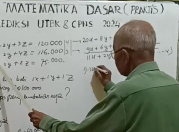 Pensiunan Guru Berikan Pelajaran Matematika Gratis