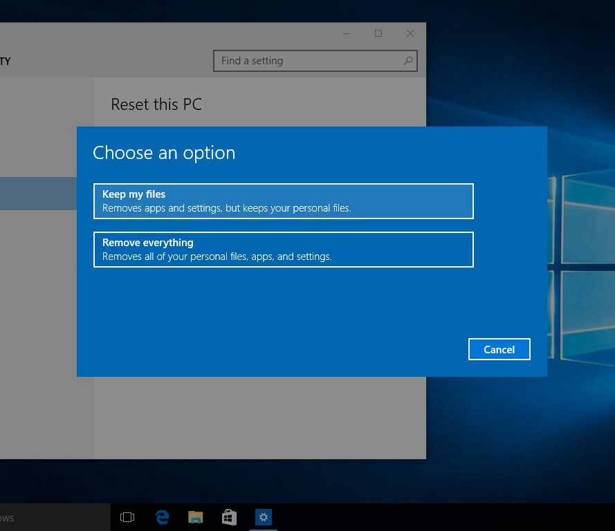 reset laptop Lenovo