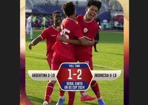 Tim U20 Indonesia vs Argentina skor 2-1