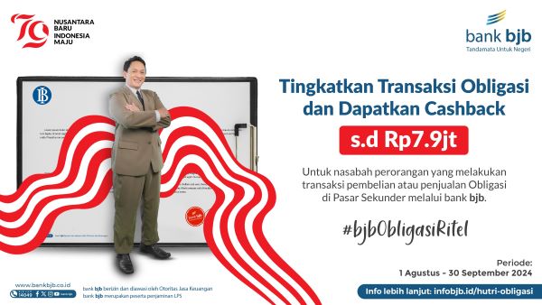 Transaksi Obligasi di bank bjb Dapat Cashback