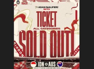 Tiket Indonesia vs Australia ludes terjual
