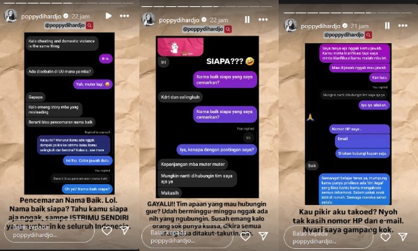 Poppy Diharjo KDRT