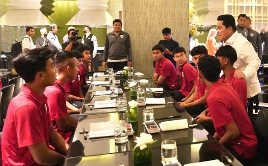 Timnas Indonesia U17 ketemu Erick Thohir