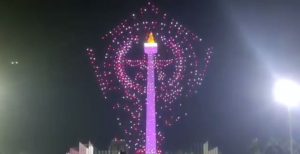 1.500 Drone Menghiasi Langit Monas