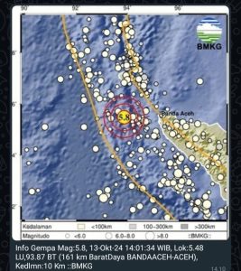 Sabang Aceh di Guncang Gempa