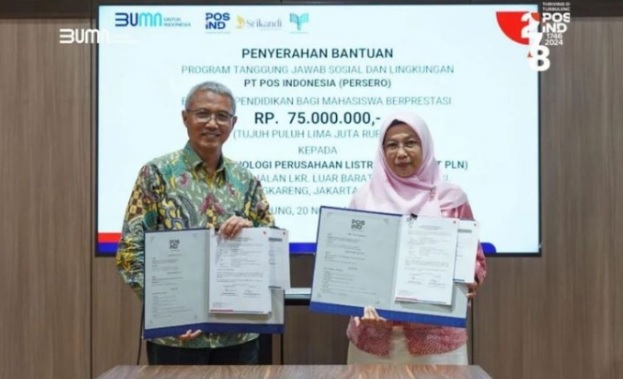 Srikandi PosIND Berikan Beasiswa Untuk Mahasiswa IT PLN