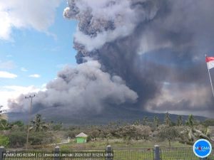 Terjadi Awan Panas Guguran Gunung Lewotobi Laki-Laki