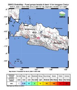 Gempa 3.0 Magnitudo Guncang Cianjur