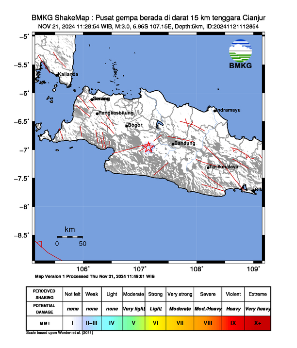 Gempa 3.0 Magnitudo Guncang Cianjur