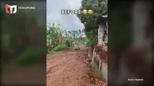 Penjual Bakso di Malang Perbaiki Jalan Desa dengan Dana Pribadi
