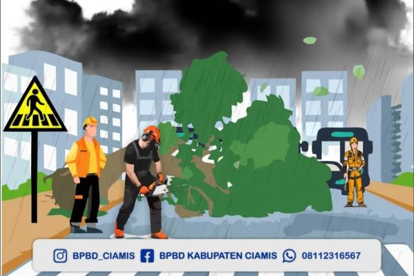 Bencana Hidrometeorologi - Instagram BPBD Ciamis