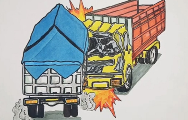 Tabrakan truk tol cipali subang