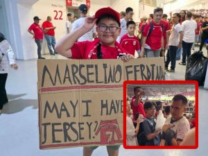 Viral Jersey Marcelino untuk Suporter Cilik Dibawa Kabur Orang