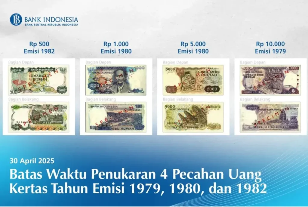 BI Resmi Tarik Empat Pecahan Rupiah