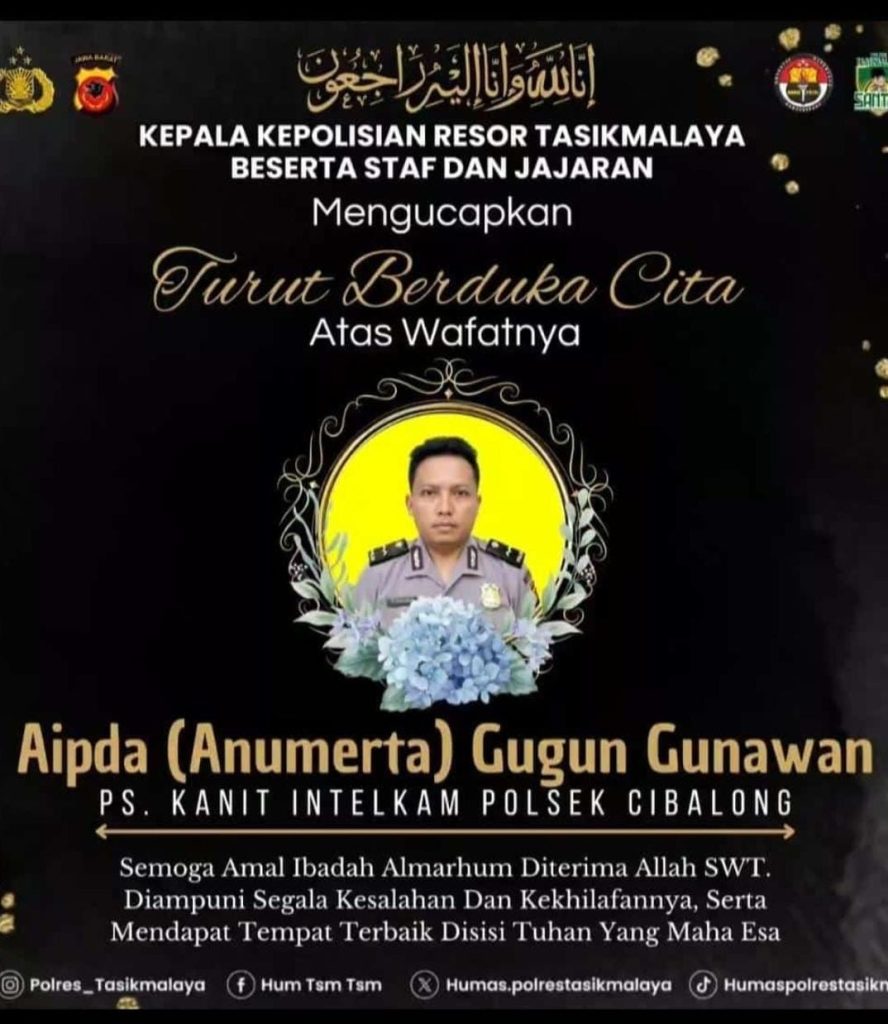 Anggota Polres Tasikmalaya Meninggal Dunia Saat Bertugas