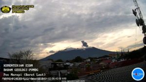 Gunung Marapi di Tanah Datar Erupsi, Berstatus Waspada