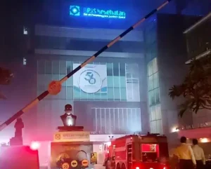 Gedung BPJS Kesehatan Cempaka Putih Jakarta Pusat Kebakaran