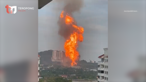 Kebakaran Besar akibat Kebocoran Pipa Gas Petronas di Kuala Lumpur