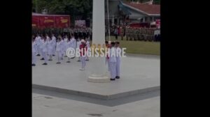 Pengibaran bendera Upacara Proklamasi Kemerdekaan