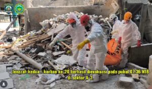 Evakuasi korban tragedi Ponpes Al Khoziny (Dok Basarnas)