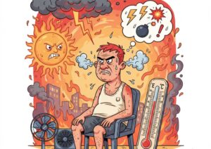 Ilustrasi cuaca panas bikin emosi tak stabil (Teropongmedia ID)
