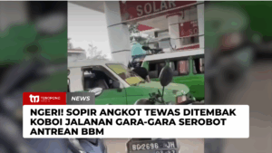 Ngeri! Sopir Angkot Tewas Ditembak Koboi Jalanan Gara-gara Serobot Antrean BBM