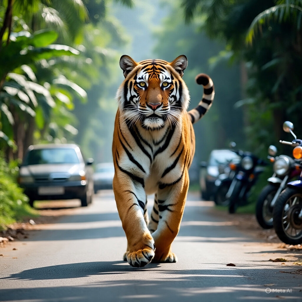 Harimau Terlihat di Jalan Lintas Sumatera