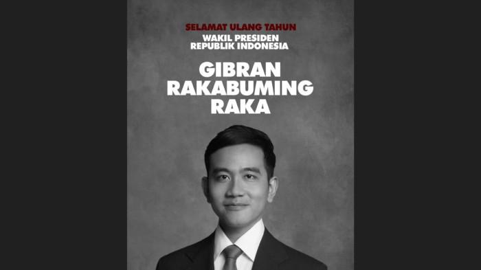 gibran ulang tahun foto hitam putih