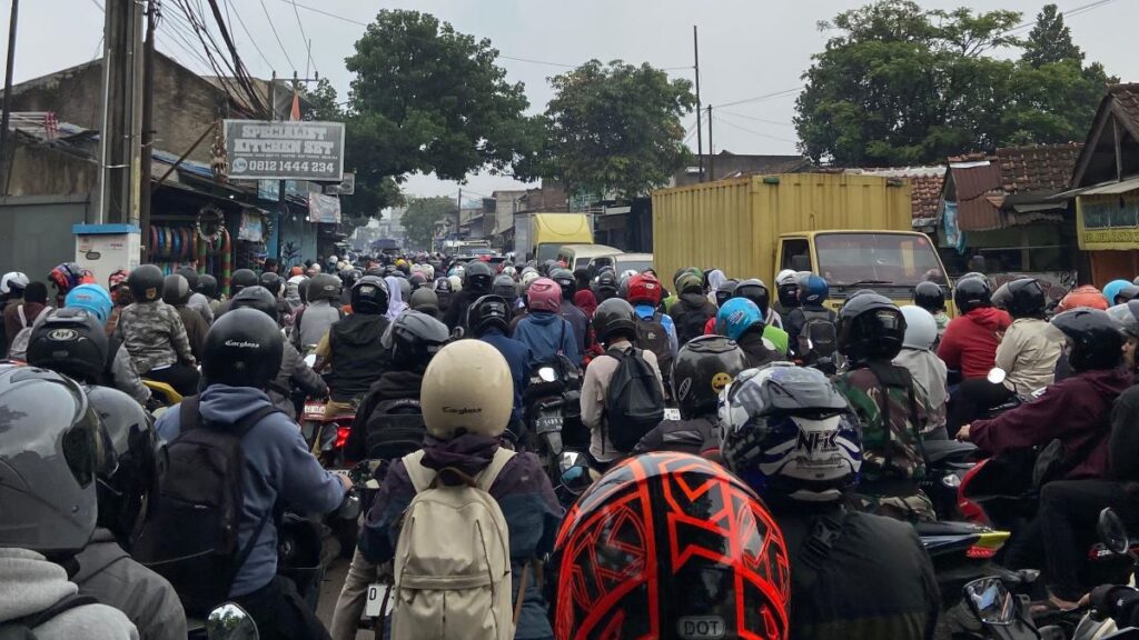 Banjir bojongsoang macet (Foto Sisil-TM)