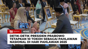 Detik-Detik Presiden Prabowo Tetapkan 10 Tokoh sebagai Pahlawan Nasional di Hari Pahlawan 2025