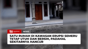 Satu Rumah di Kawasan Erupsi Semeru Tetap Utuh dan Bersih, Padahal Sekitarnya Hancur